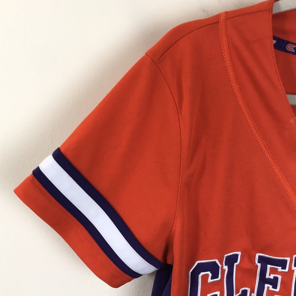 Clemson Tigers Colosseum Baseball Jersey Men's Sz S Orange Purple NCAA - Picture 7 of 16